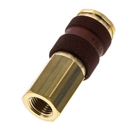 Messing DN 7.2 (Euro) Bruin-Coded Luchtkoppeling Snelkoppeling G 1/4 inch Binnendraad