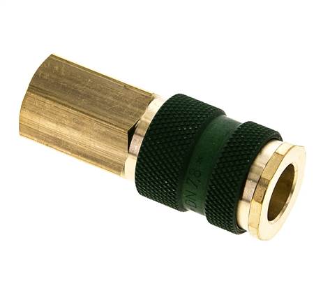 Messing DN 7.2 (Euro) Groen-Coded Luchtkoppeling Snelkoppeling G 1/4 inch Binnendraad