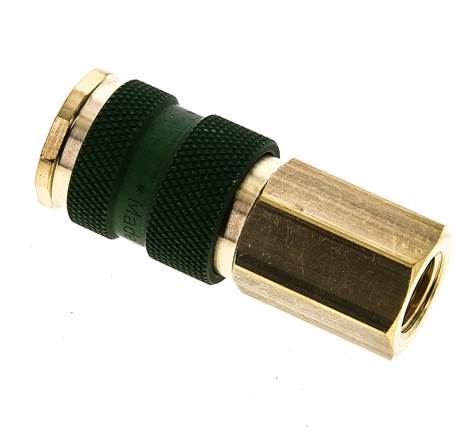 Messing DN 7.2 (Euro) Groen-Coded Luchtkoppeling Snelkoppeling G 1/4 inch Binnendraad