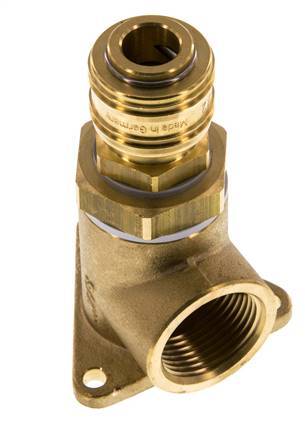 Brass DN 7.2 (Euro) Air Coupling Socket G 3/4 inch Female Wall-Mount