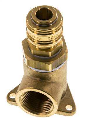 Brass DN 7.2 (Euro) Air Coupling Socket G 3/4 inch Female Wall-Mount