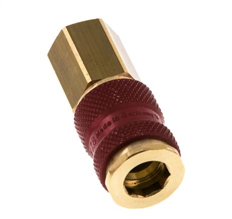 Messing DN 7.2 (Euro) Rood-Coded Luchtkoppeling Snelkoppeling G 1/4 inch Binnendraad