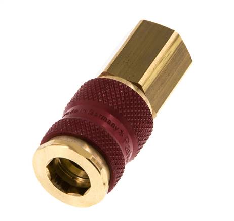 Messing DN 7.2 (Euro) Rood-Coded Luchtkoppeling Snelkoppeling G 1/4 inch Binnendraad