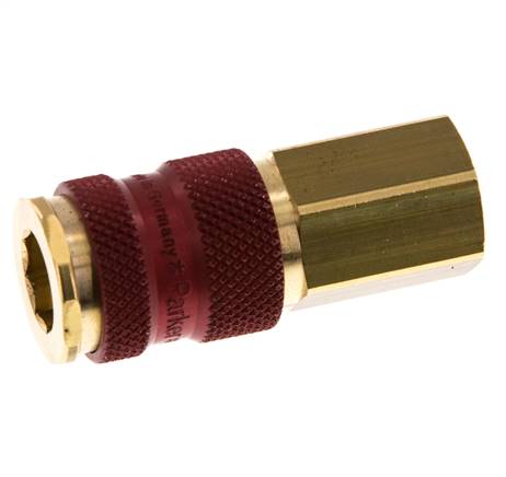 Messing DN 7.2 (Euro) Rood-Coded Luchtkoppeling Snelkoppeling G 1/4 inch Binnendraad