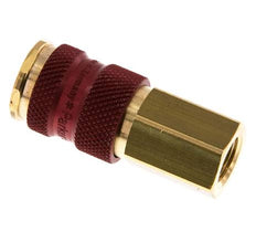 Messing DN 7.2 (Euro) Rood-Coded Luchtkoppeling Snelkoppeling G 1/4 inch Binnendraad
