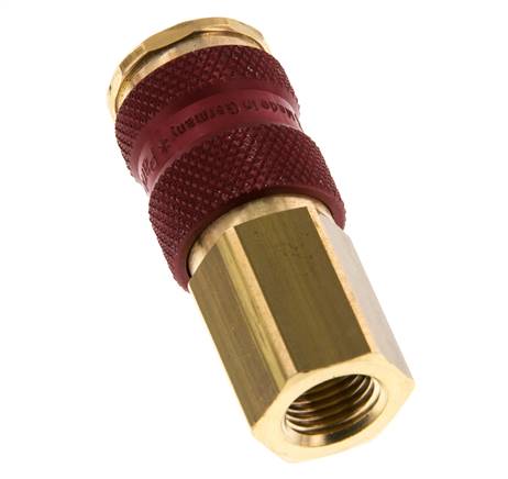 Messing DN 7.2 (Euro) Rood-Coded Luchtkoppeling Snelkoppeling G 1/4 inch Binnendraad