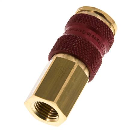 Messing DN 7.2 (Euro) Rood-Coded Luchtkoppeling Snelkoppeling G 1/4 inch Binnendraad