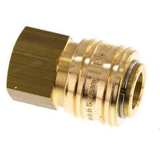 Messing DN 7.2 (Euro) Luchtkoppeling Snelkoppeling G 1/4 inch Binnendraad Double Shut-Off