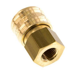 Messing DN 7.2 (Euro) Luchtkoppeling Snelkoppeling G 1/4 inch Binnendraad Double Shut-Off