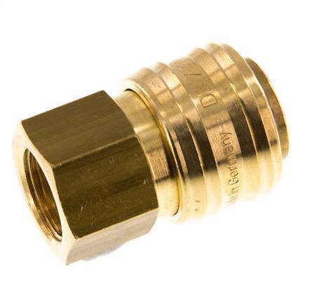 Messing DN 7.2 (Euro) Luchtkoppeling Snelkoppeling G 3/8 inch Binnendraad Double Shut-Off
