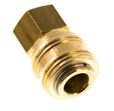 Messing DN 7.2 (Euro) Luchtkoppeling Snelkoppeling G 3/8 inch Binnendraad Double Shut-Off