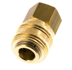 Messing DN 7.2 (Euro) Luchtkoppeling Snelkoppeling G 3/8 inch Binnendraad Double Shut-Off