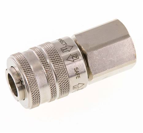 Vernikkeld Messing DN 7.8 Safety Luchtkoppeling Snelkoppeling G 1/2 inch Binnendraad