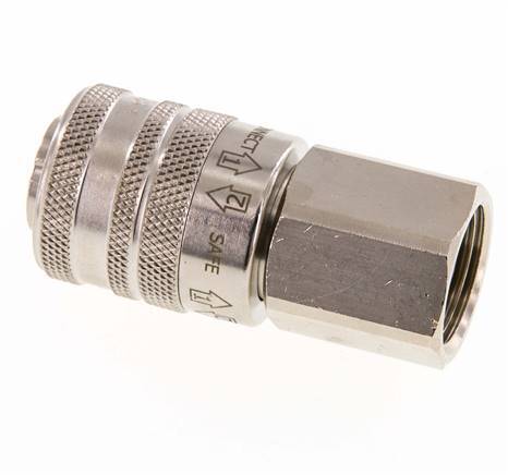 Vernikkeld Messing DN 7.8 Safety Luchtkoppeling Snelkoppeling G 1/2 inch Binnendraad