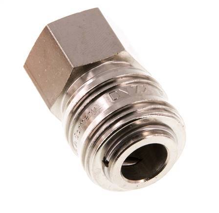 Vernikkeld Messing DN 7.2 (Euro) Luchtkoppeling Snelkoppeling G 1/2 inch Binnendraad Double Shut-Off