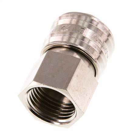 Vernikkeld Messing DN 7.2 (Euro) Luchtkoppeling Snelkoppeling G 1/2 inch Binnendraad Double Shut-Off