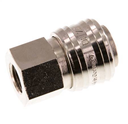 Vernikkeld Messing DN 7.2 (Euro) Luchtkoppeling Snelkoppeling G 1/4 inch Binnendraad Double Shut-Off