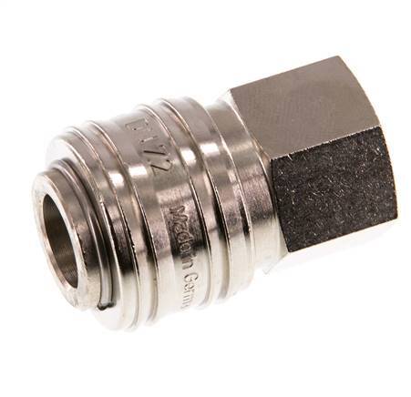 Vernikkeld Messing DN 7.2 (Euro) Luchtkoppeling Snelkoppeling G 1/4 inch Binnendraad Double Shut-Off
