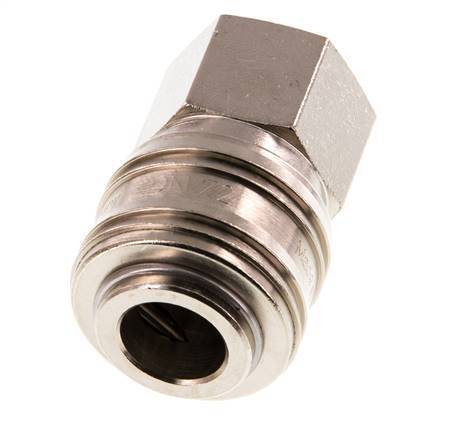 Vernikkeld Messing DN 7.2 (Euro) Luchtkoppeling Snelkoppeling G 3/8 inch Binnendraad Double Shut-Off