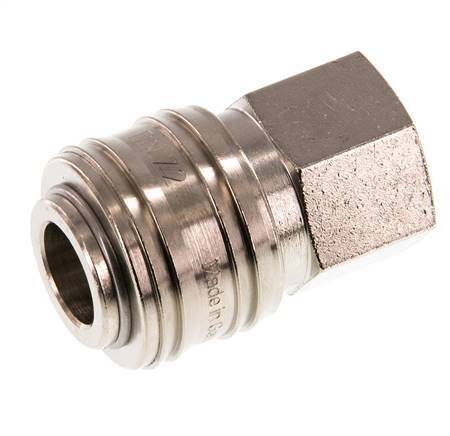 Vernikkeld Messing DN 7.2 (Euro) Luchtkoppeling Snelkoppeling G 3/8 inch Binnendraad Double Shut-Off