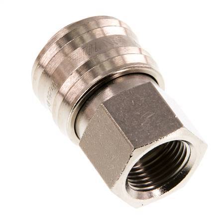 Vernikkeld Messing DN 7.2 (Euro) Luchtkoppeling Snelkoppeling G 3/8 inch Binnendraad Double Shut-Off