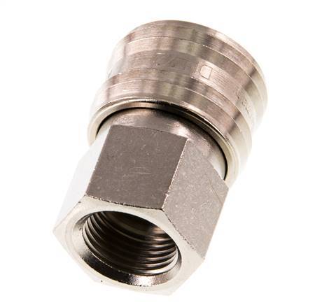 Vernikkeld Messing DN 7.2 (Euro) Luchtkoppeling Snelkoppeling G 3/8 inch Binnendraad Double Shut-Off