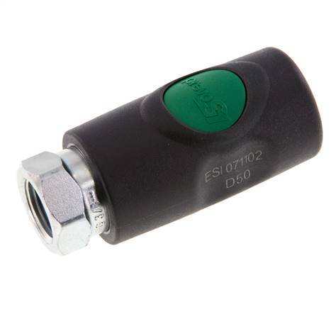 Composiet materiaal DN 7.4 Safety Luchtkoppeling Snelkoppeling met Drukknop G 3/8 inch Binnendraad