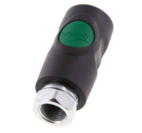 Composiet materiaal DN 7.4 Safety Luchtkoppeling Snelkoppeling met Drukknop G 3/8 inch Binnendraad