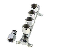 Staal/Messing DN 7.2 (Euro) Luchtkoppeling Snelkoppeling G 1/2 inch Binnendraad 4-weg