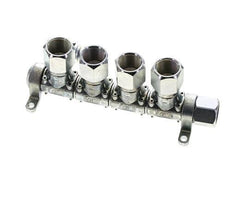 Staal/Messing DN 7.2 (Euro) Luchtkoppeling Snelkoppeling G 1/2 inch Binnendraad 4-weg