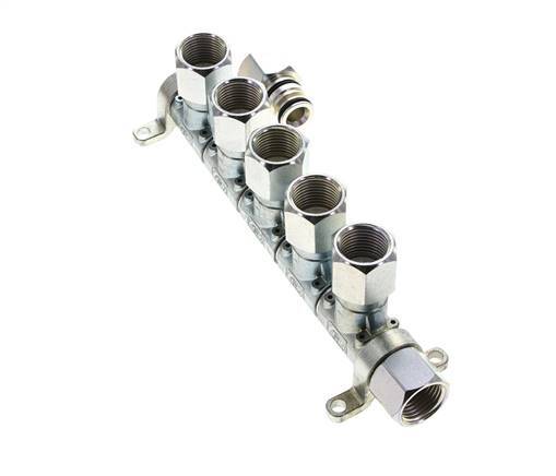 Staal/Messing DN 7.2 (Euro) Luchtkoppeling Snelkoppeling G 1/2 inch Binnendraad 5-weg