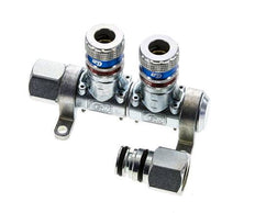 Staal/Messing DN 7.6 (7.2 Euro) Safety Luchtkoppeling Snelkoppeling G 1/2 inch Binnendraad 2-weg