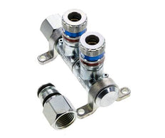 Staal/Messing DN 7.6 (7.2 Euro) Safety Luchtkoppeling Snelkoppeling G 1/2 inch Binnendraad 2-weg