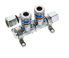 Staal/Messing DN 7.6 (7.2 Euro) Safety Luchtkoppeling Snelkoppeling G 1/2 inch Binnendraad 2-weg