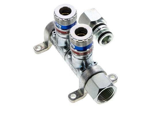 Staal/Messing DN 7.6 (7.2 Euro) Safety Luchtkoppeling Snelkoppeling G 1/2 inch Binnendraad 2-weg