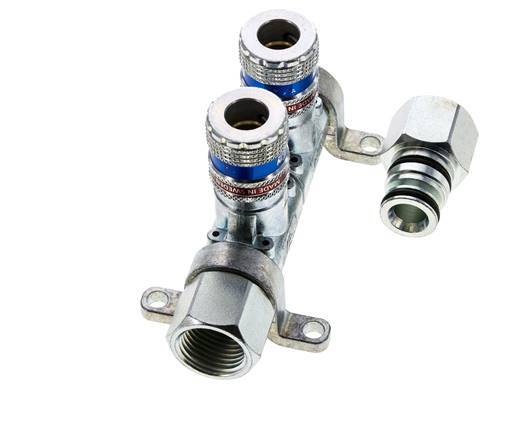 Staal/Messing DN 7.6 (7.2 Euro) Safety Luchtkoppeling Snelkoppeling G 1/2 inch Binnendraad 2-weg