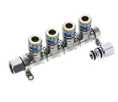 Staal/Messing DN 7.6 (7.2 Euro) Safety Luchtkoppeling Snelkoppeling G 1/2 inch Binnendraad 4-weg