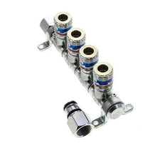 Staal/Messing DN 7.6 (7.2 Euro) Safety Luchtkoppeling Snelkoppeling G 1/2 inch Binnendraad 4-weg