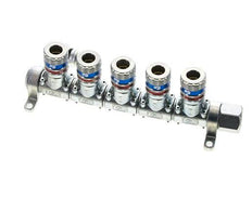 Staal/Messing DN 7.6 (7.2 Euro) Safety Luchtkoppeling Snelkoppeling G 1/2 inch Binnendraad 5-weg