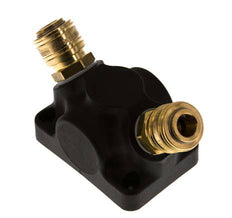 Brass/plastic DN 7.2 (Euro) Luchtkoppeling Snelkoppeling G 1/2 inch Binnendraad Wandmontage 2-weg