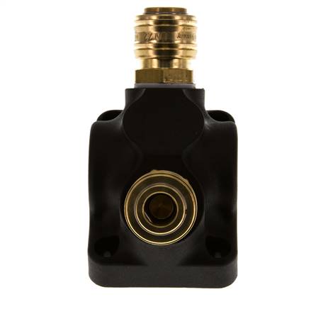 Brass/plastic DN 7.2 (Euro) Luchtkoppeling Snelkoppeling G 1/2 inch Binnendraad Wandmontage 2-weg