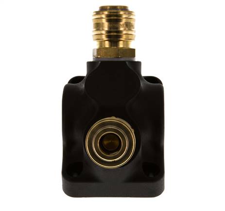 Brass/plastic DN 7.2 (Euro) Luchtkoppeling Snelkoppeling G 1/2 inch Binnendraad Wandmontage 2-weg