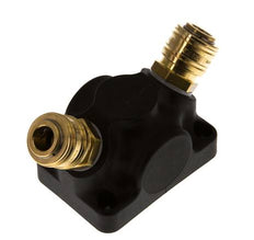 Brass/plastic DN 7.2 (Euro) Luchtkoppeling Snelkoppeling G 3/4 inch Binnendraad Wandmontage 2-weg