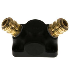 Brass/plastic DN 7.2 (Euro) Luchtkoppeling Snelkoppeling G 3/4 inch Binnendraad Wandmontage 2-weg