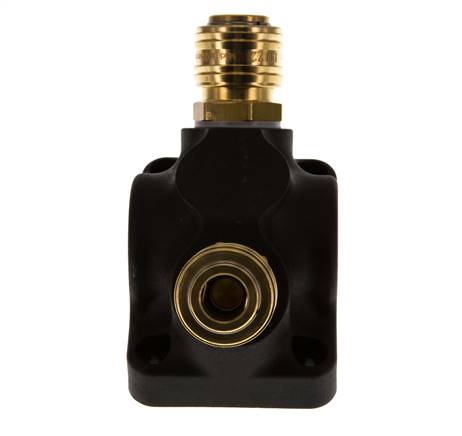 Brass/plastic DN 7.2 (Euro) Luchtkoppeling Snelkoppeling G 3/4 inch Binnendraad Wandmontage 2-weg
