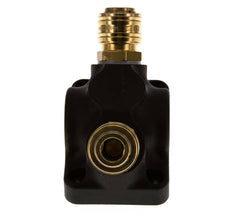 Brass/plastic DN 7.2 (Euro) Luchtkoppeling Snelkoppeling G 3/4 inch Binnendraad Wandmontage 2-weg