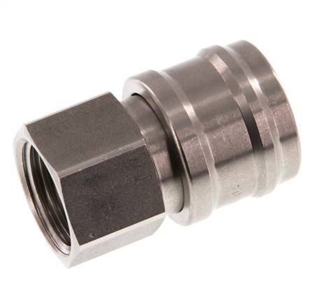 RVS DN 7.2 (Euro) Luchtkoppeling Snelkoppeling G 1/2 inch Binnendraad Double Shut-Off