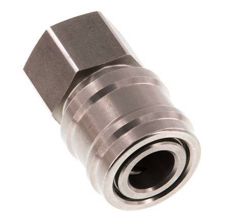 RVS DN 7.2 (Euro) Luchtkoppeling Snelkoppeling G 1/2 inch Binnendraad Double Shut-Off