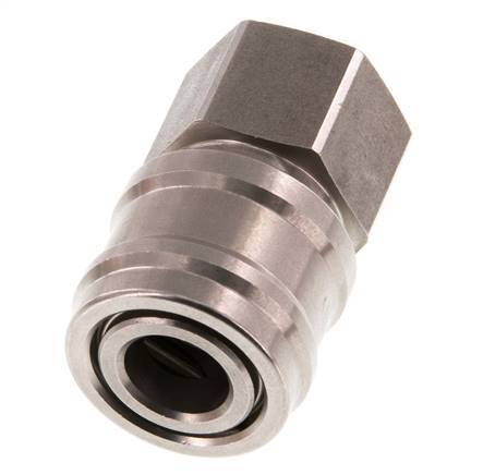 RVS DN 7.2 (Euro) Luchtkoppeling Snelkoppeling G 1/2 inch Binnendraad Double Shut-Off