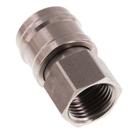 RVS DN 7.2 (Euro) Luchtkoppeling Snelkoppeling G 1/2 inch Binnendraad Double Shut-Off